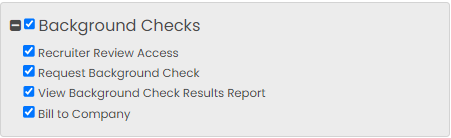 User level permissions settings