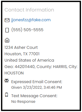 Contact Information Widget