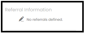 Referral Information Widget