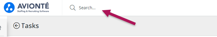 Top navigation search bar