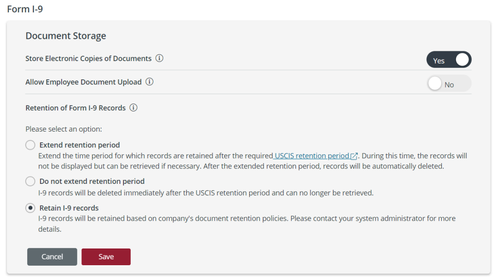Purge Rules settings
