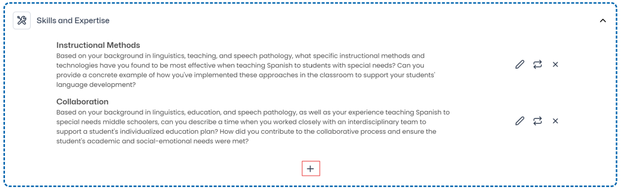 Add question icon