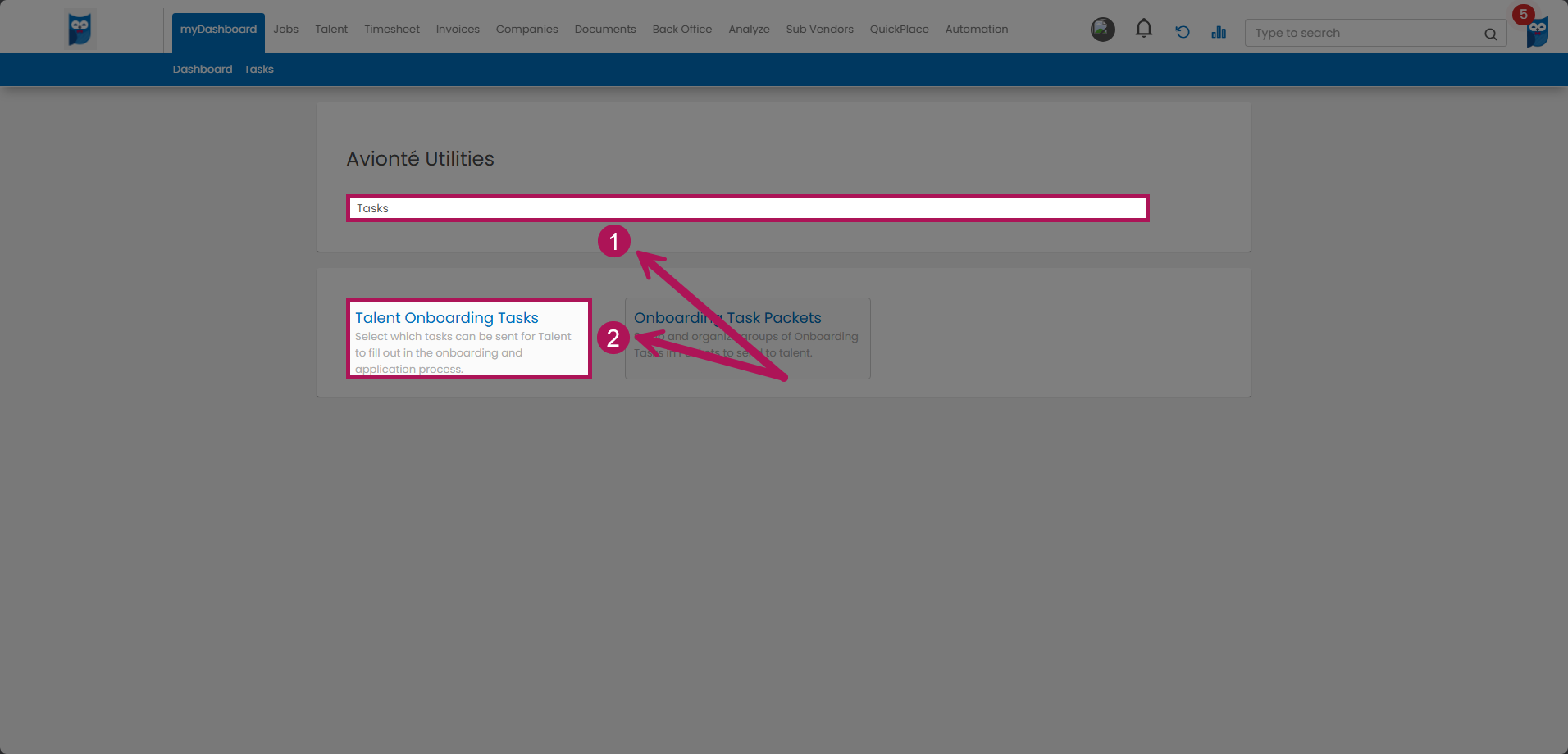 Bold - Utilities - Tasks Highlighted
