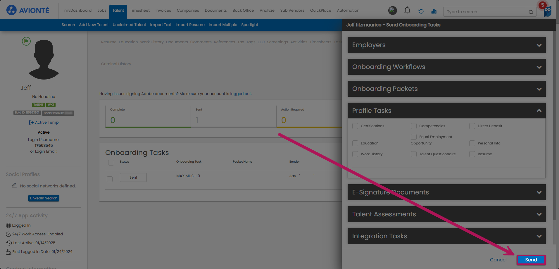 Bold - Send Onboarding Task Fly-Out - Send Button