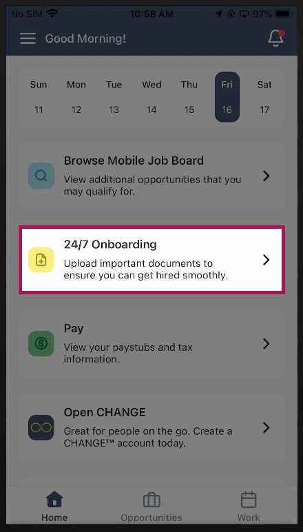 24/7 App - Onboarding Highlighted
