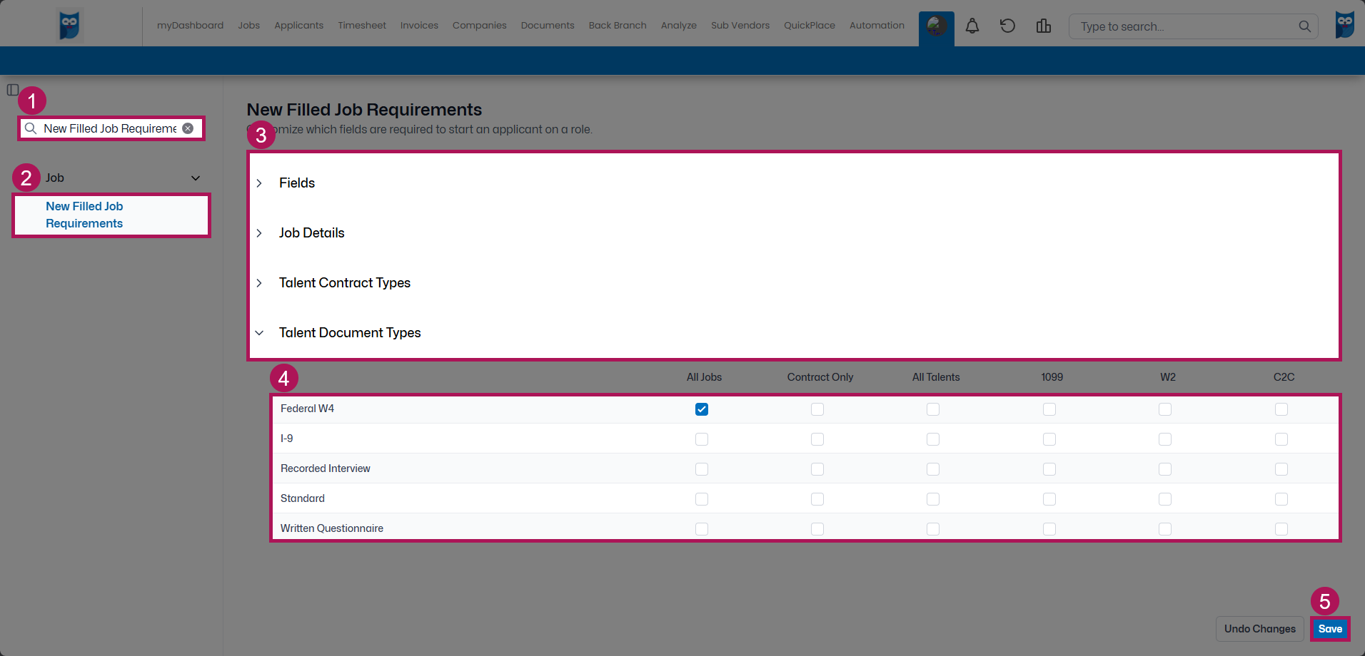 Bold - Table Editor - Jobs - New Filled Job Requirements - Talent Document Types Expanded - Document Type Selected - Ready To Save.png