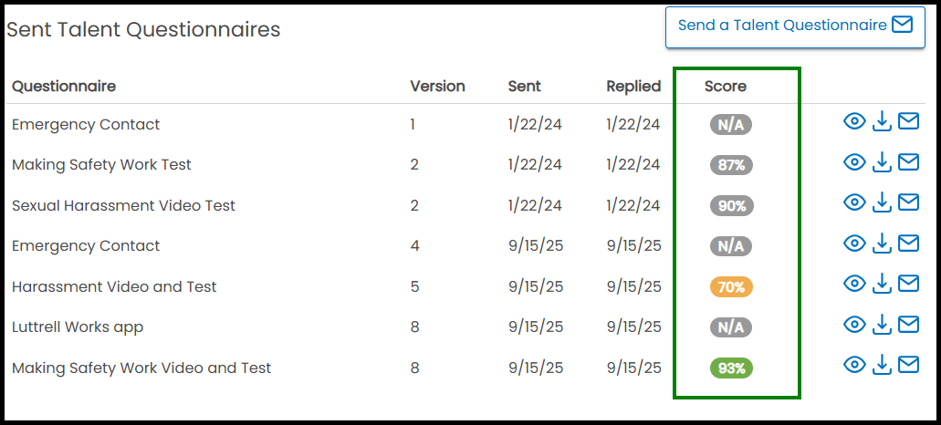 Results tab