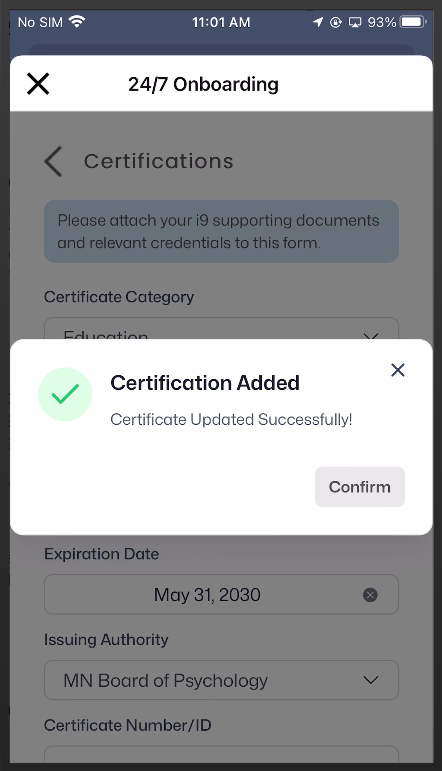 24/7 App - Task Completion Step 6
