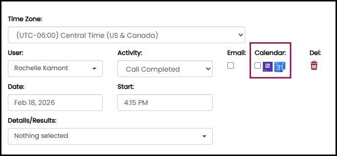 Invite via Calendar option