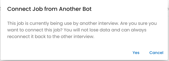 Connect Job from Another Bot confirmation
