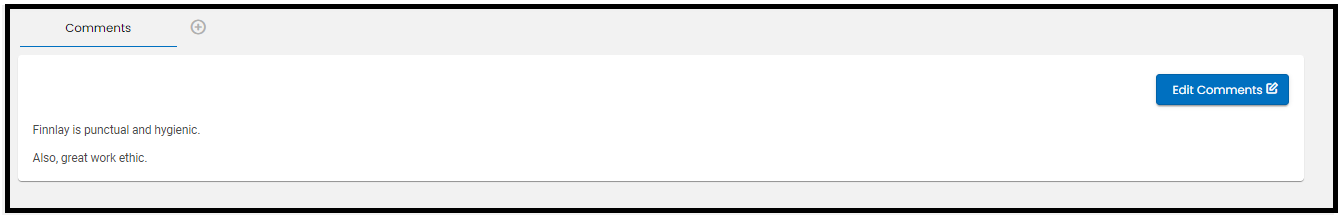 Comments tab